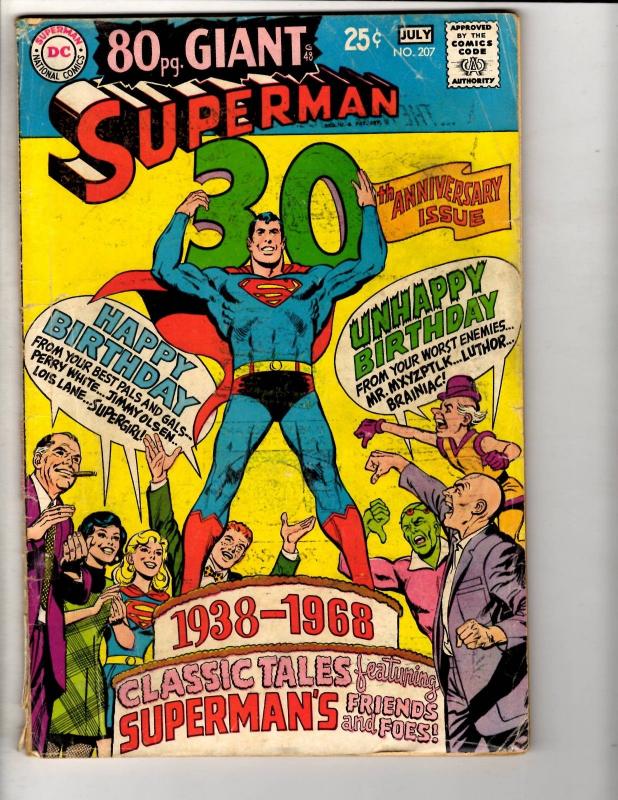 Superman # 207 PR/GD 80 Page Giant G-48 DC Comic Book Supergirl Superboy TD6