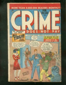 CRIME DOES NOT PAY #60 1948-CHARLES BIRO-JESSE JAMES!! VG+