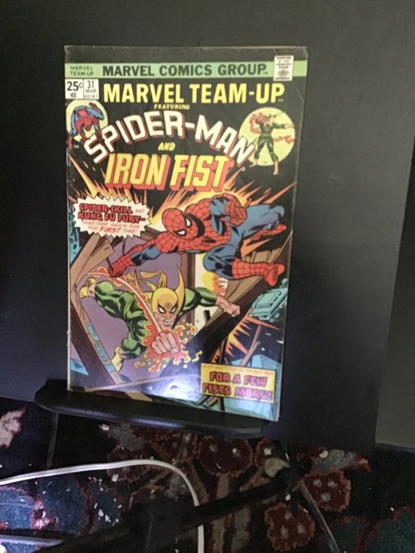 Marvel Team-Up #31 (1975) Midgrade Spidey and Iron Fst! FN- Wow!