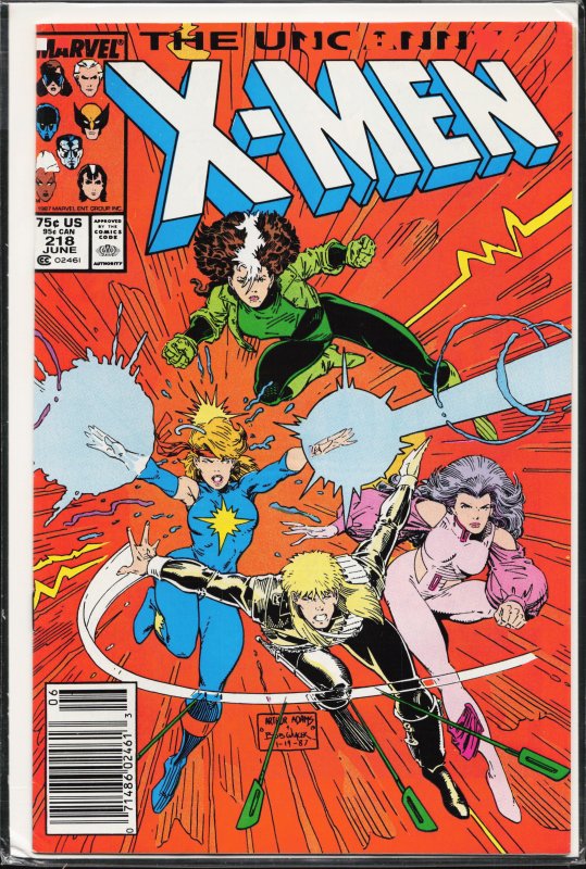 The Uncanny X-Men #218 Newsstand Edition (1987) X-Men