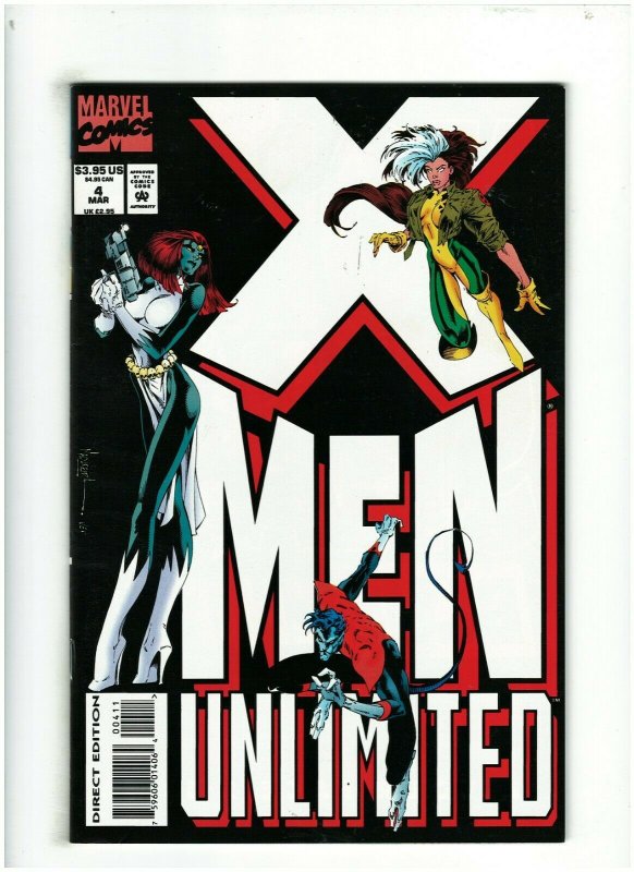 X-Men Unlimited #4 NM- 9.2 Marvel Comics 1994 Mystique, Rogue & Nightcrawler