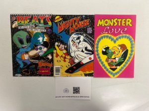 3 Indie Comics Mighty Mouse # 2 + Mr. Beats # 1 + Monster Love # 1 27 JS47