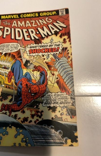 The Amazing Spider-Man #152 (1976) shattered by the shocker