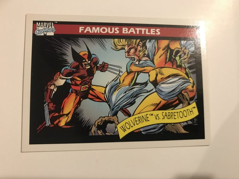 WOLVERINE VS. SABRETOOTH #119 card : 1990 Marvel Universe Series 1, NM/M