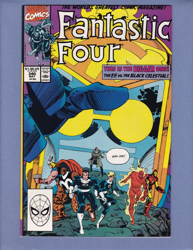 Fantastic Four #340 VF/NM Iron Man Thor Galactus Marvel 1990