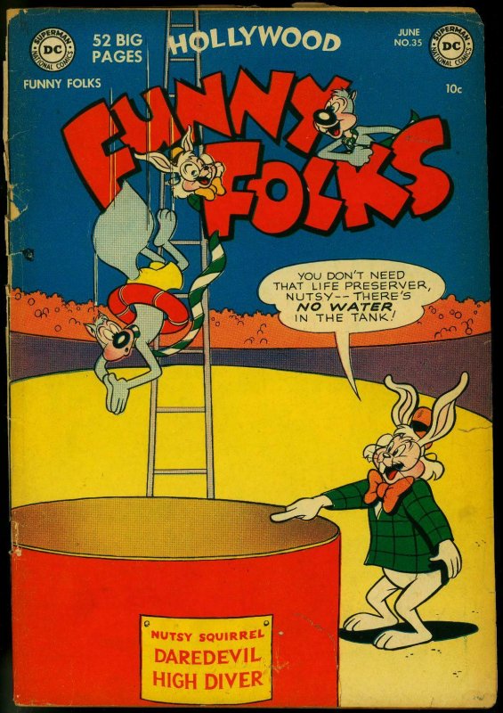 FUNNY FOLKS #35 1951-DC COMICS-NUTSY SQUIRREL DOODLES D G-