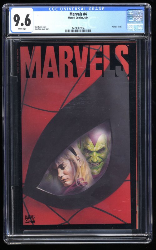 Marvels #4 CGC NM+ 9.6 White Pages