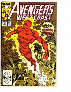 3 Marvel Comics West Coast Avengers # 50 Marvel Saga # 22 Avengers Log # 1 J220