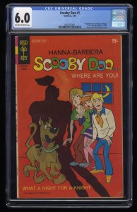 Scooby Doo (1970) #1 CGC FN 6.0 Off White to White 1st Appearance in Comics!