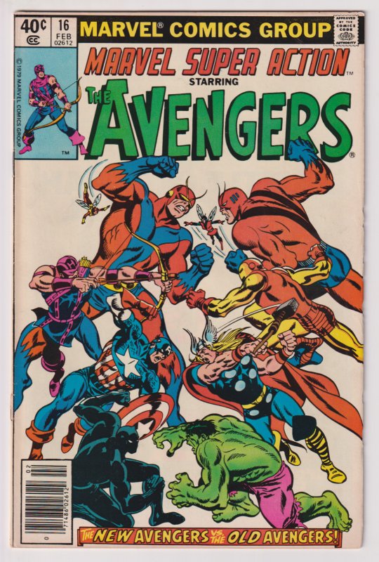 Marvel Comics Group! Marvel Super-Action! Issue #16! Starring The Avengers!