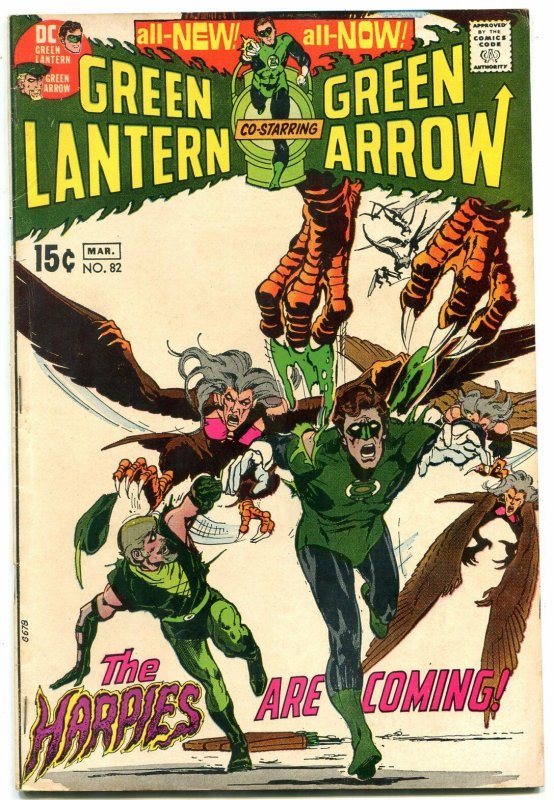 GREEN LANTERN #82 1971-HARPIES-WRIGHTSON-DC COMICS vg 