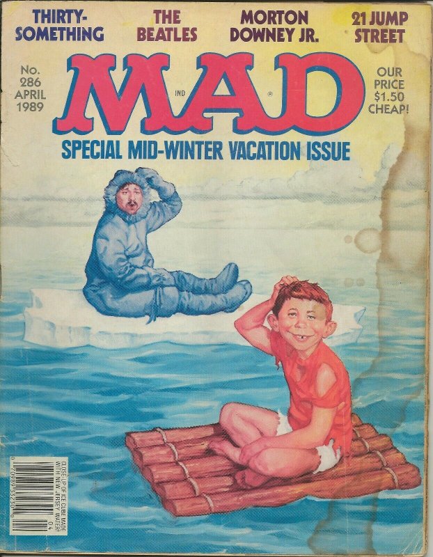 ORIGINAL Vintage Apr 1989 Mad Magazine #286 Beatles Morton Downey Jr