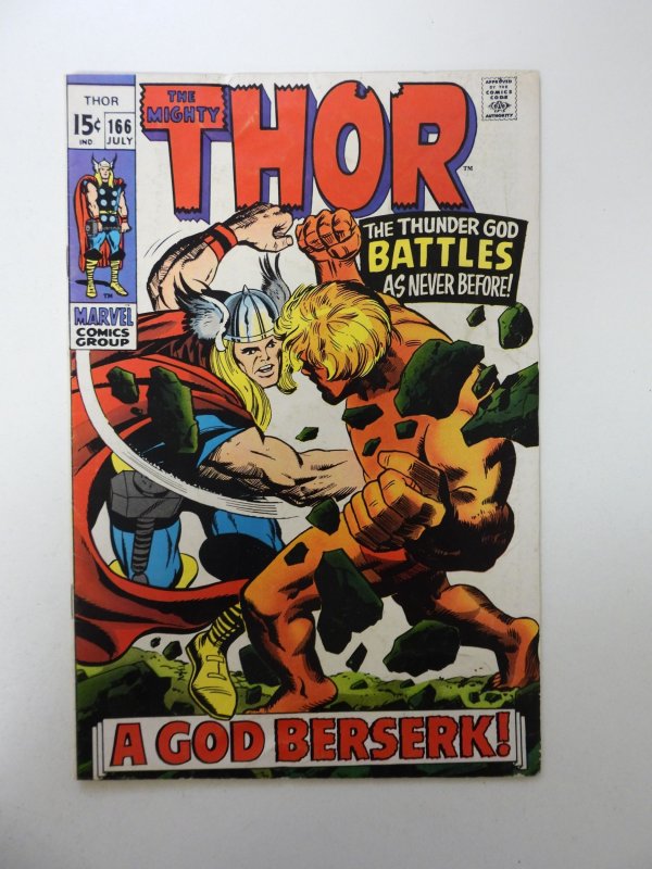 Thor #166 (1969) VG/FN condition ink back cover