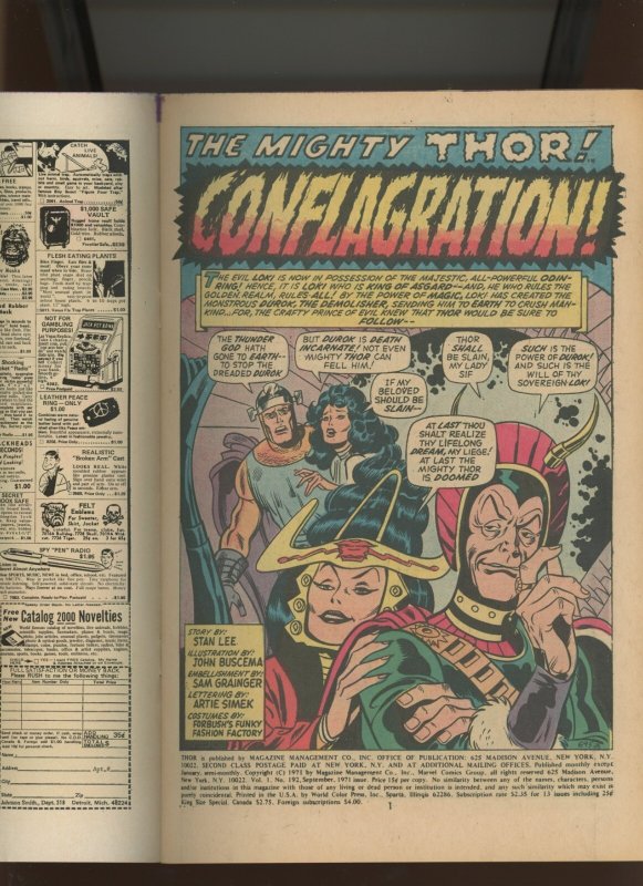 (1971) Thor #192: BRONZE AGE! COMBINED SHIPPING! (6.0)