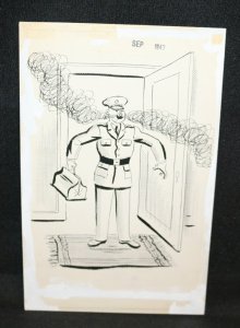 Police Officer Smelling Gag - Signed art by Joe Buresch