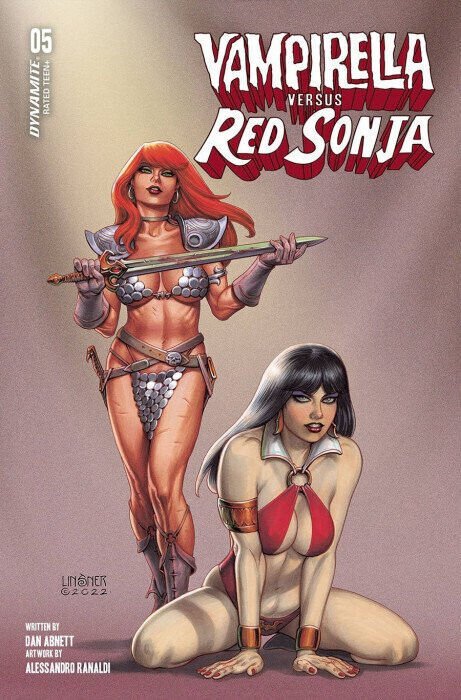 Vampirella Versus Red Sonja #5 Linsner Variant Dynamite 2023 