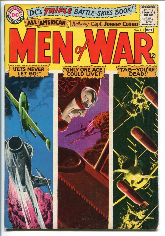 ALL-AMERICAN MEN OF WAR #111-1965-DC-NAVAJO ACE-JOHNNY CLOUD-GREYTONE-fn+