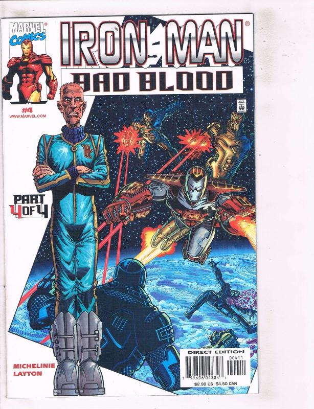 4 Iron Man Bad Blood Marvel Comic Books #1 2 3 4 Tony Stark BH16