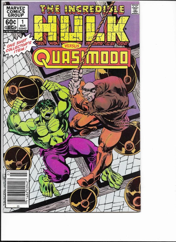 The Incredible Hulk versus Quasimodo Newsstand Edition (1983)
