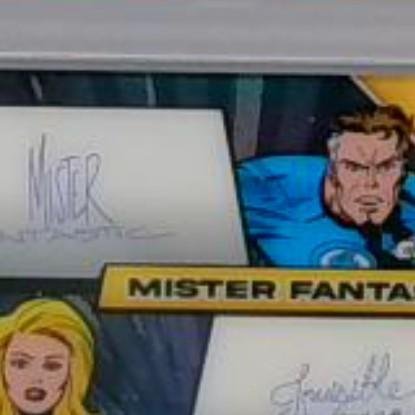 2025 Topps Chrome Marvel FANTASTIC FOUR Quad Autograph /8 (PSA 8)