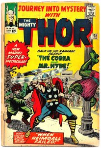 JOURNEY INTO MYSTERY #105 (Jun1964) 3.0 GD/VG  Jack Kirby! Mr. Hyde! Cobra!