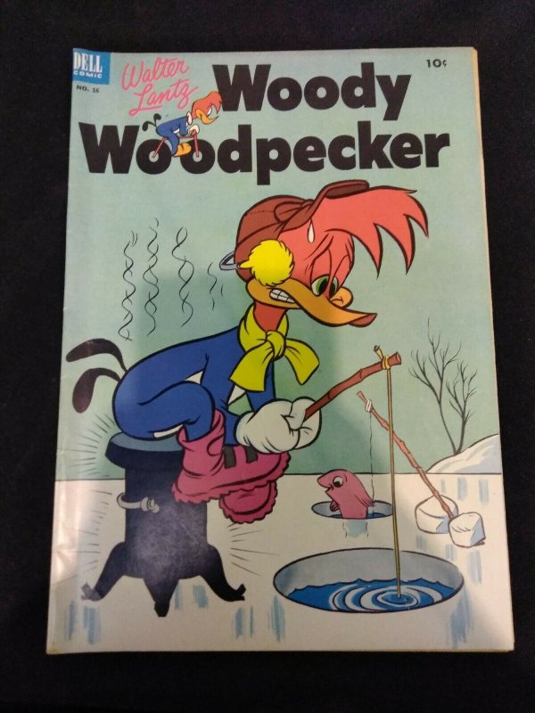 Walter Lantz Woody Woodpecker #16 1953 Dell Comics Iconic Ice Fishing Cover