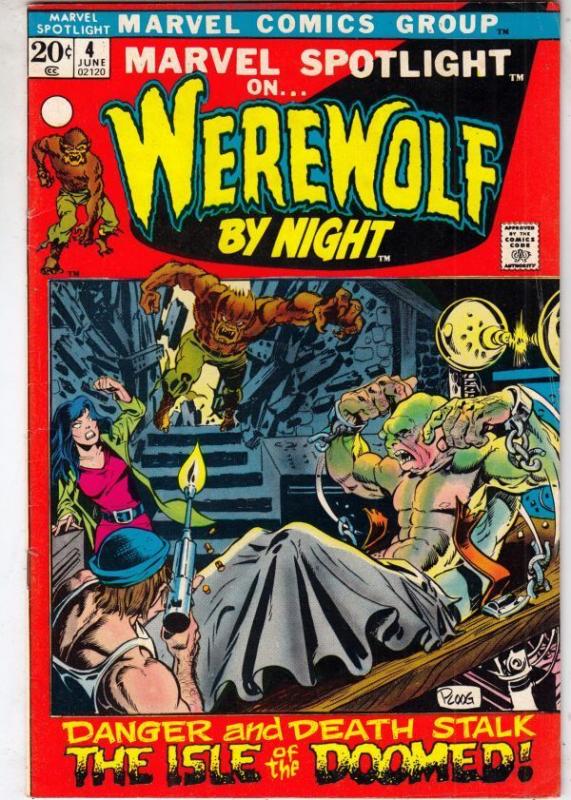 Marvel Spotlight on Werewolf by Night 4 strict VF 8.0 High-Grade
