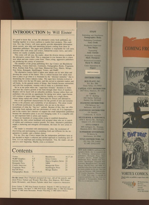 (1985) New Age Comics #1: KEY! 1ST FULL COLOR IMAGE OF THE TMNT! (9.0/9.2)