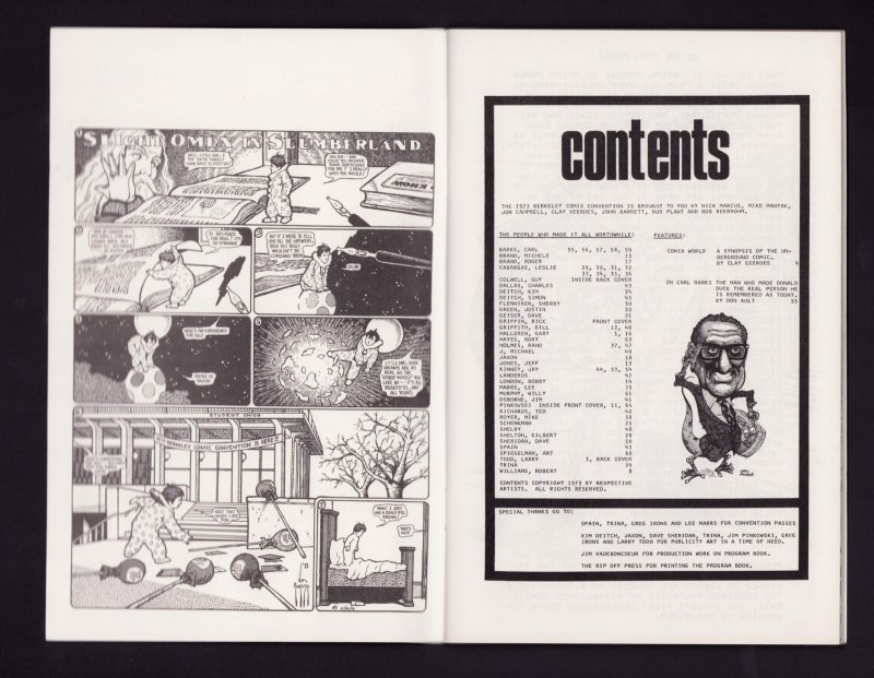Berkeley Con Program Book 1973 - Art by Rick Griffin + Betty Boop (8.0/8.5)