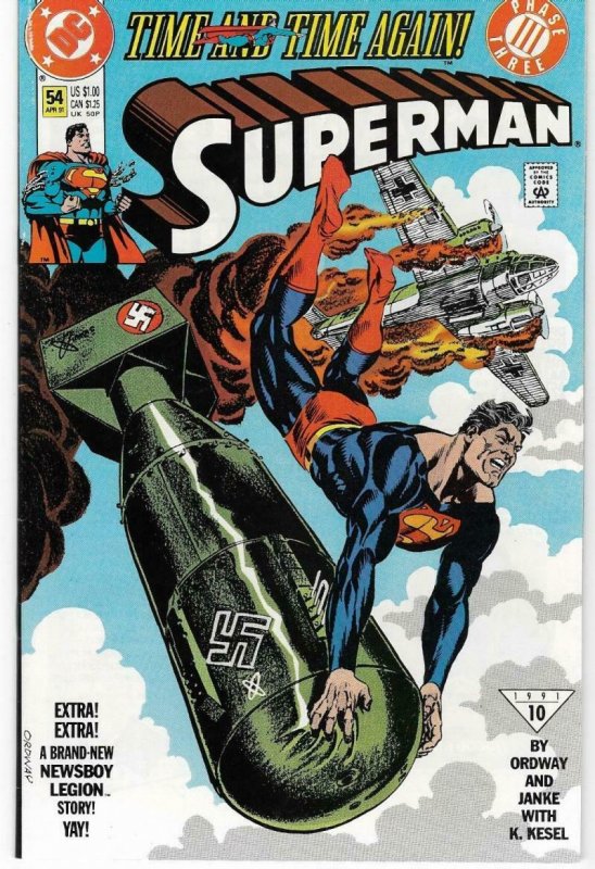 SUPERMAN #54, VF/NM, Ordway, Janke, Bomb, 1987 1991, more in store