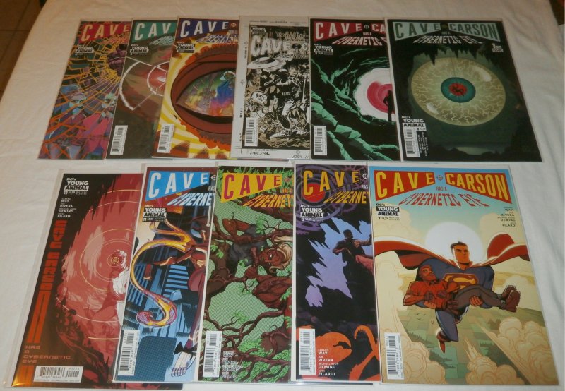 Cave Carson has a Cybernetic Eye #1-8,10-12, Interstellar Eye #1-6 (set of 17)