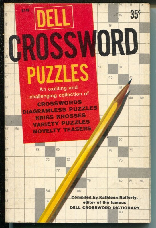 Dell Crossword Puzzles B149 1960-puzzles not worked-paperback-great spine-FN-