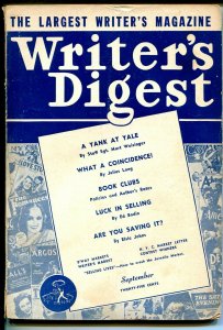 Writer's Digest 9/1944-fMort Weisinger-Secret Agent X-Wonder Stories-VG 