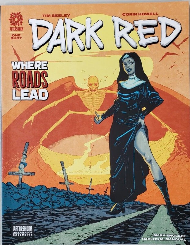 DARK RED WHERE ROADS LEAD ONESHOT #1 AFTERSHOCK AMBASSADOR VARIANT (NEAR MINT) 