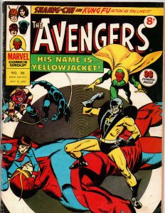 Avengers #86 - Shang Chi - Marvel UK - Magazine Size - 7p - 1975 - VG