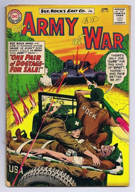Our Army at War #131 ORIGINAL Vintage 1963 DC Comics Sgt Rock
