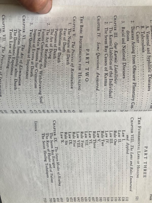 Esoteric healing, Bailey, 1998, some light pencil underlining