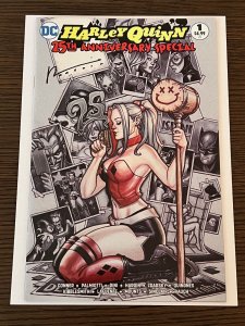 Harley Quinn 25th Anniversary Nerd Store Cover (2017). NM-. Signed by Hardin.