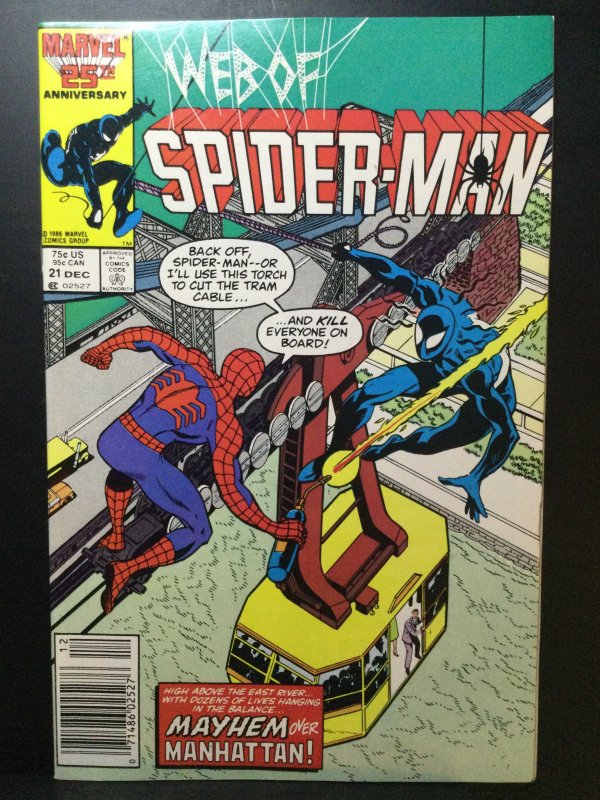 Web of Spider-Man #21 Newsstand Edition (1986)
