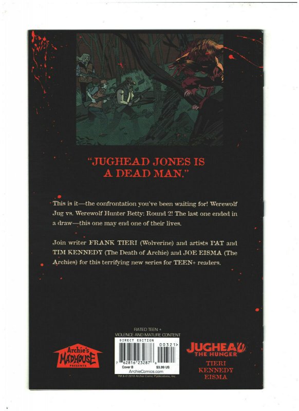 Jughead: The Hunger #3 NM- 9.2 Archie Horror Comics 2018 Werewolf 762816232876