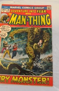 Adventure Into Fear #10 (1972) first Manthing - cover wear, foxxing. Spine chips