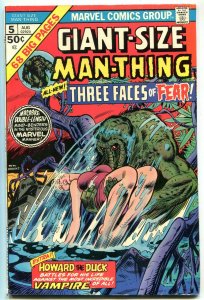 Giant-Size Man-Thing #5-comic book marvel 1975-Howard the Duck FN