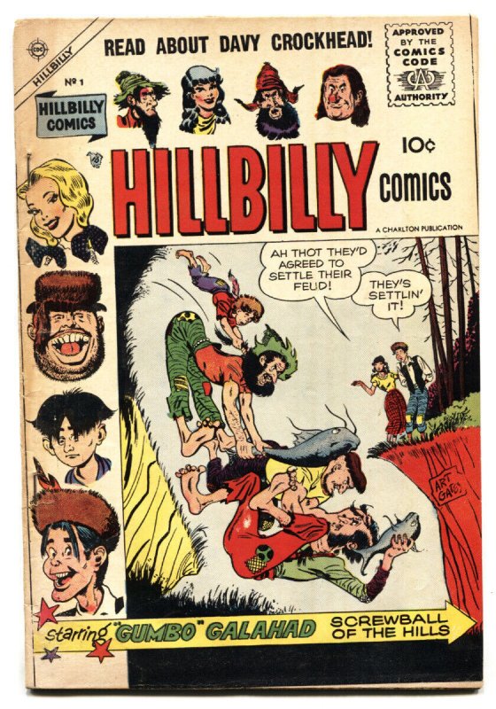 Hillbilly Comics #1 1955- Rare Charlton series- Mountain Humor First issue