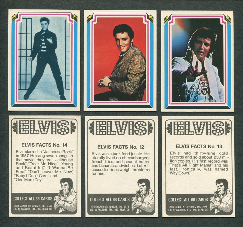 1977 Donruss Elvis Presley Ccard Set NM