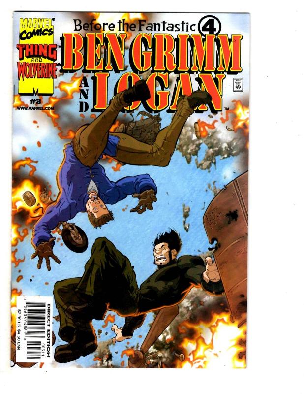 3 Before the Fantastic Four: Ben Grimm and Logan Marvel Comic Books # 1 2 3 MS7