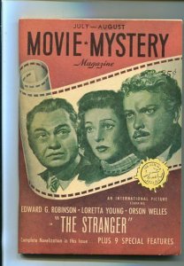 MOVIE MYSTERY-#1-JULY 1946-PULP-THE STRANGER-SOUTHERN STATES PEDIGREE-vf/nm