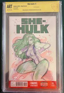 She Hulk #1 2014 Sukesha Ray She Hulk Sketch CBCS Slab Art GB02