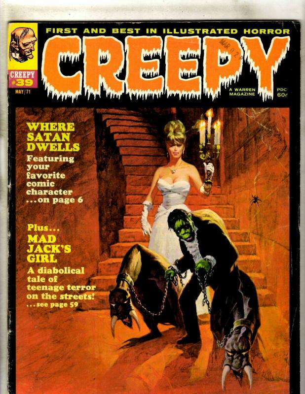 Creepy Magazine # 39 FN- Warren Comic Book Horror Fear Scary Monstery Bat JK4