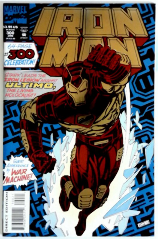 IRON MAN #300 FOIL COVER FIRST PRINT MARVEL COMICS (1994) WAR MACHINE NM COMIC