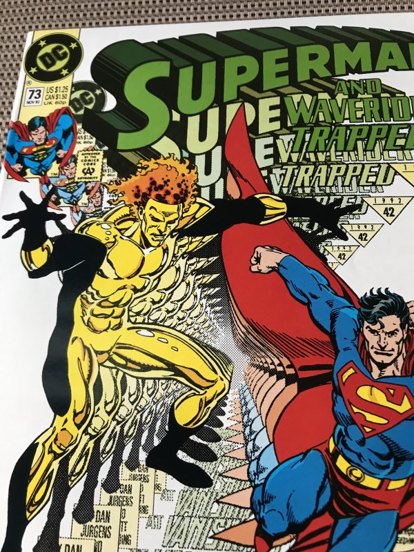 SUPERMAN #73 : DC 11/92 NM; Waverider storyline, Dan Jurgens